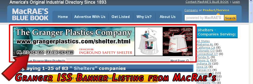 Granger Plastics, MacRaes Blue Book, Granger MacRaes, Granger ISS, Granger Tornado Shelter, Tornado Shelters, Storm Shelters MacRaes